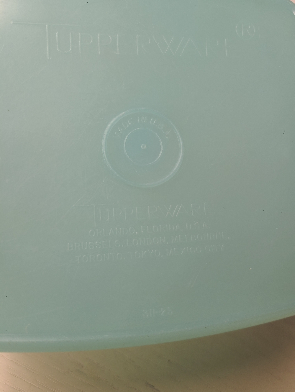 Vintage Tupperware Blue Rectangular Container Retro Kitchen - Picture 6 of 10